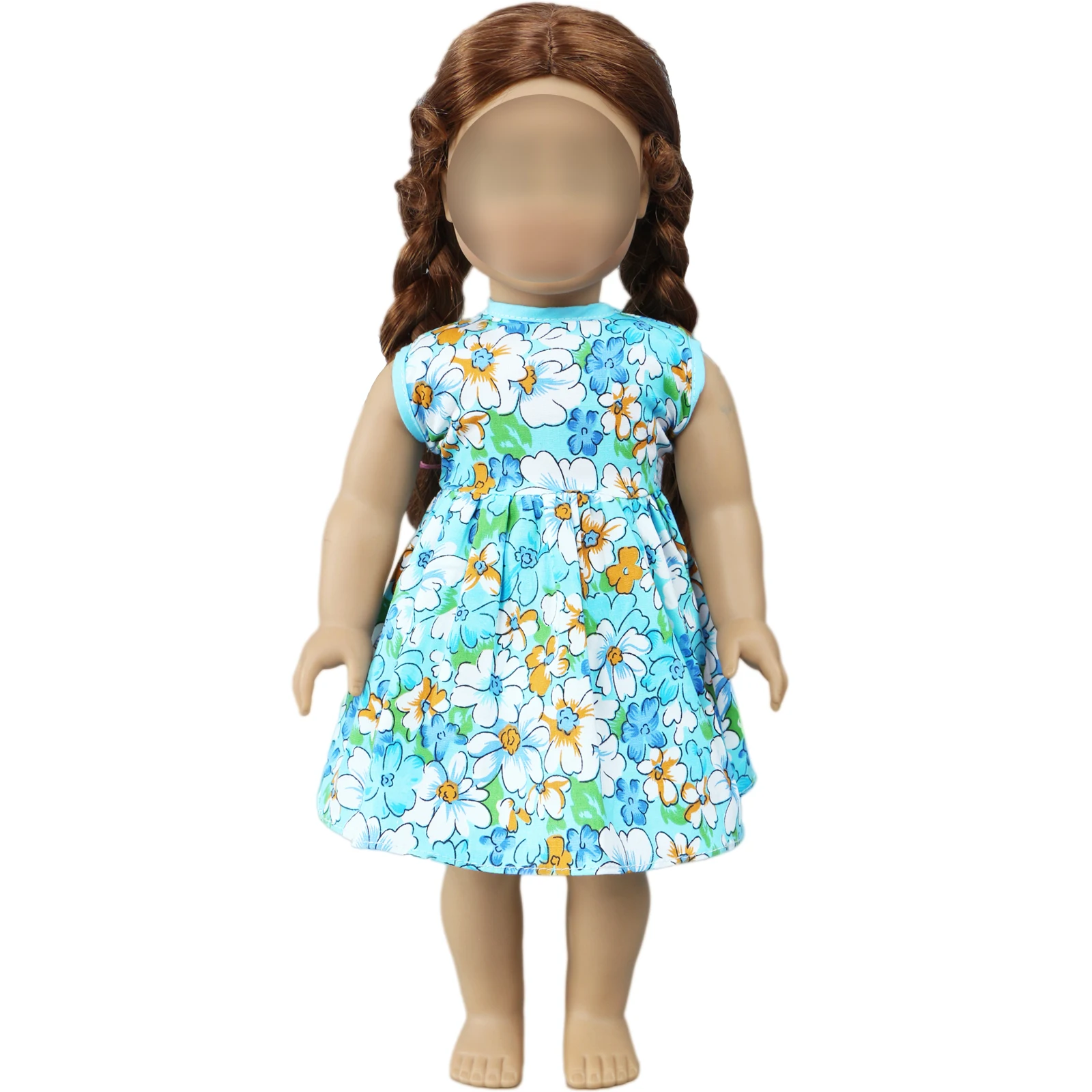 Модное платье для куклы голубая искусственная Пижама повседневная одежда юбка