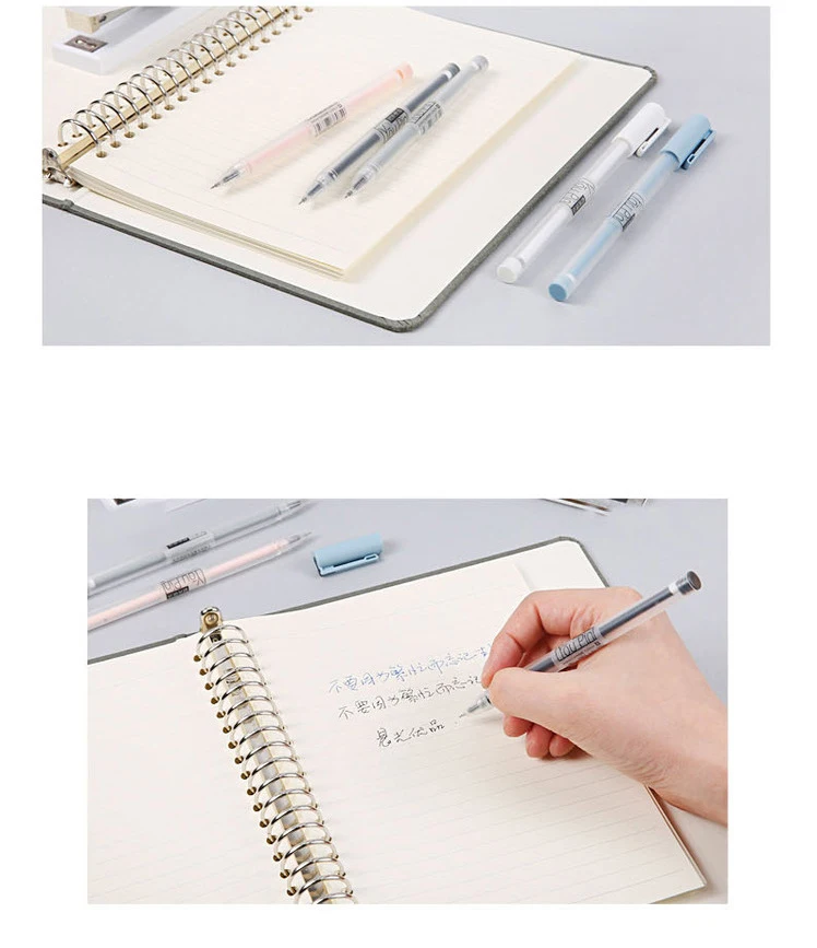 0,35 мм гелевая ручка черновик эскиз одноцветные ручки для школы MUJI стиль черные чернила прозрачный производитель ручка офисные принадлежности