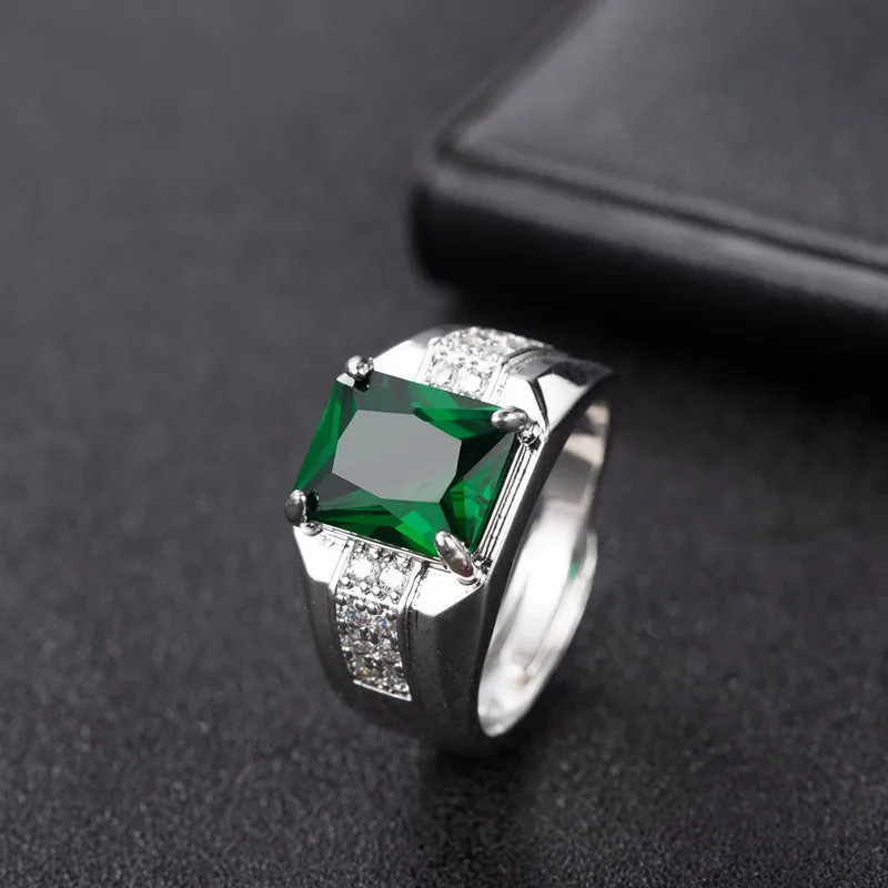 

Exquisite Men's Cubic Zircon Finger Ring AAA CZ Rhinestone Crystal for Male Party Wedding Engagement Jewelry Size 6-12