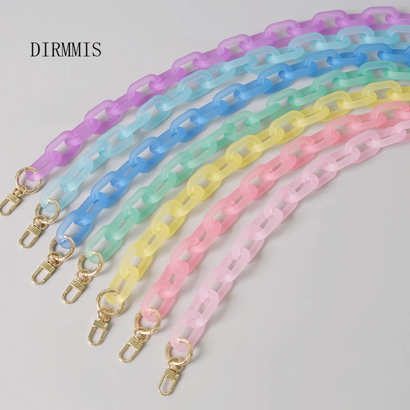 

New Fashion Woman Bag Accessory Detachable Parts Replacement Chain Candy Cute Matte Strap Women Acrylic Shoulder Handle Chain
