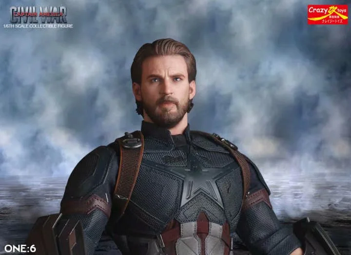 30 см Сумасшедшие игрушки Marvel Мстители Американский капитан 1/6 Масштаб Окрашенные ПВХ фигурка Коллекционная модель игрушки подарок