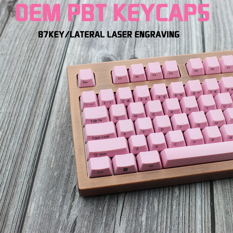 

IDOBAO розовая механическая клавиатура 87 ключ OEM Pbt Keycap Ретро лазерная гравировка боковая печать игровая тастатура вишня Mx Gh60 Dota 2