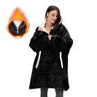 Зимнее одеяло с капюшоном s, мягкое флисовое утяжеленное одеяло для дивана с рукавами, теплое плюшевое пушистое шерпа, носимое одеяло большого размера с капюшоном