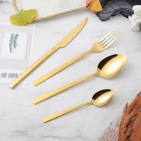 gold cutlery set 1810 stainless steel cutlery set 16 piece spoons forks knives complete tableware sets dinnerware set for home