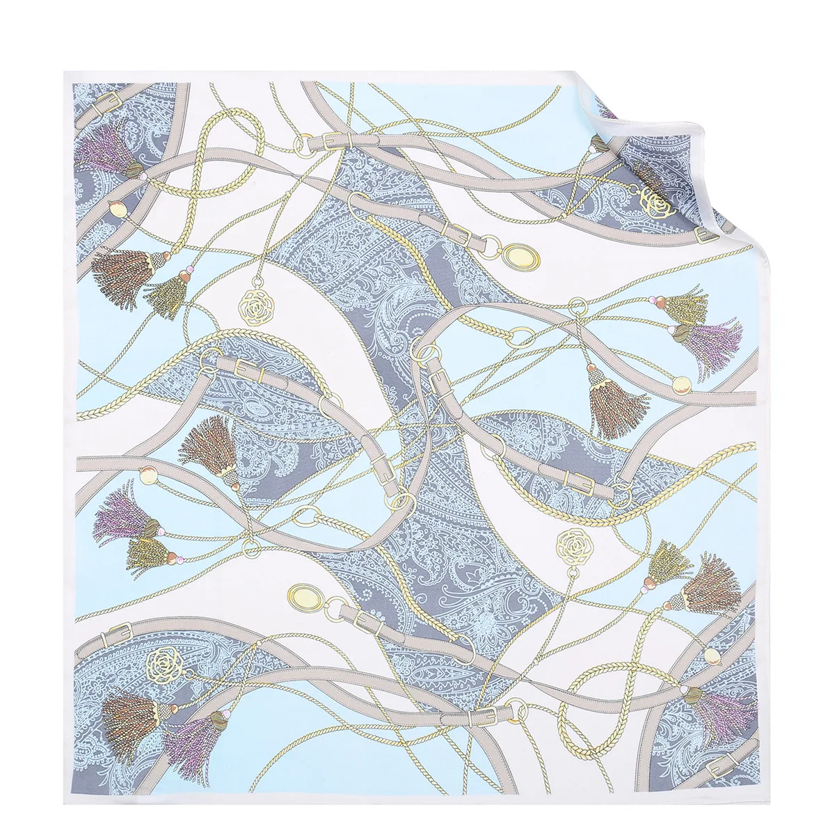 

2021 Luxury Brand Fashion Silk Scarves Women's 90CM Square Scarf Muslim Headscarf Women Scarf Winter Women Scarfs For Ladies