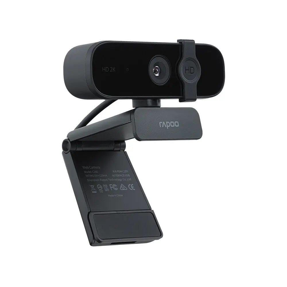 

Rapoo C280 Webcam USB HD 2K Camera Built-in Omnidirectional Dual Noise Reduction Microphone