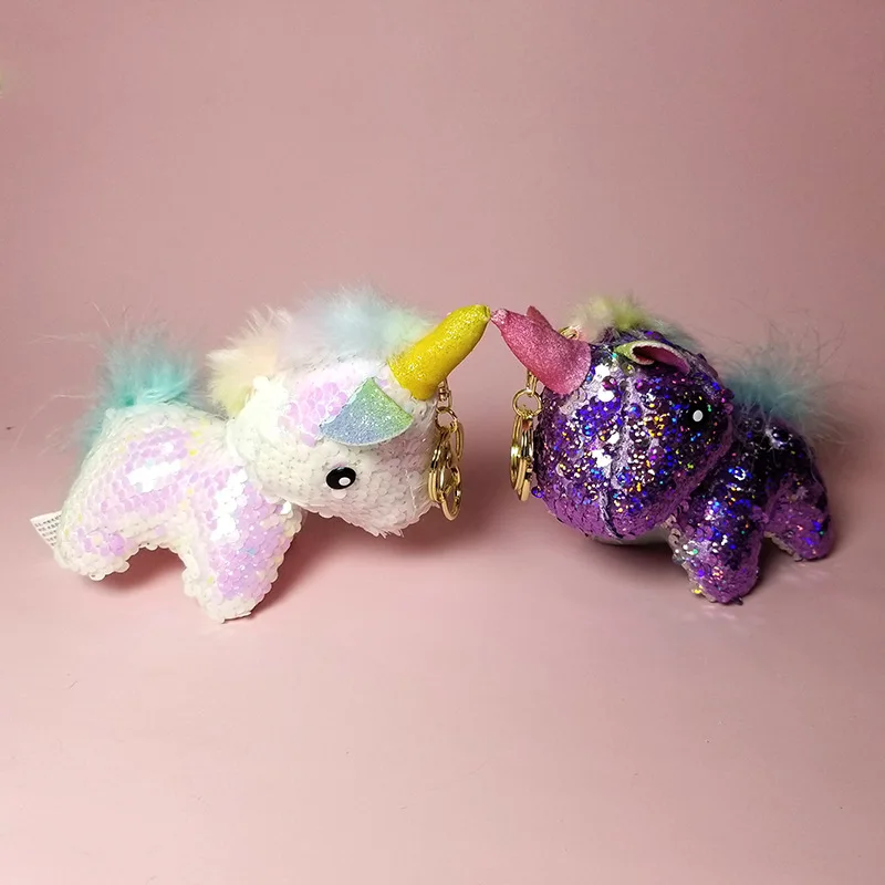 3 цвета блестящий единорог плюшевый милый брелок куклы игрушки для девочек