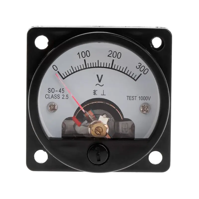 

Analog Dial Panel Meter Voltmeter Gauge SO-45 AC 0-300V for Shipping Circuit Testing Mechanical Equipment Accurate