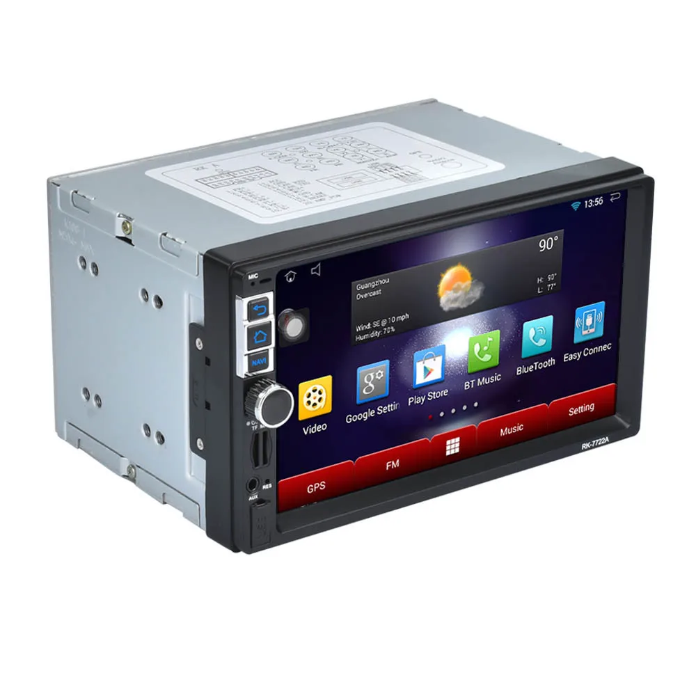 Автомагнитола 2 Din мультимедийный плеер с сенсорным экраном 7 дюймов Bluetooth FM Android