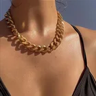 Женское винтажное ожерелье Modyle, золотистое массивное ожерелье с подвесками в стиле панк