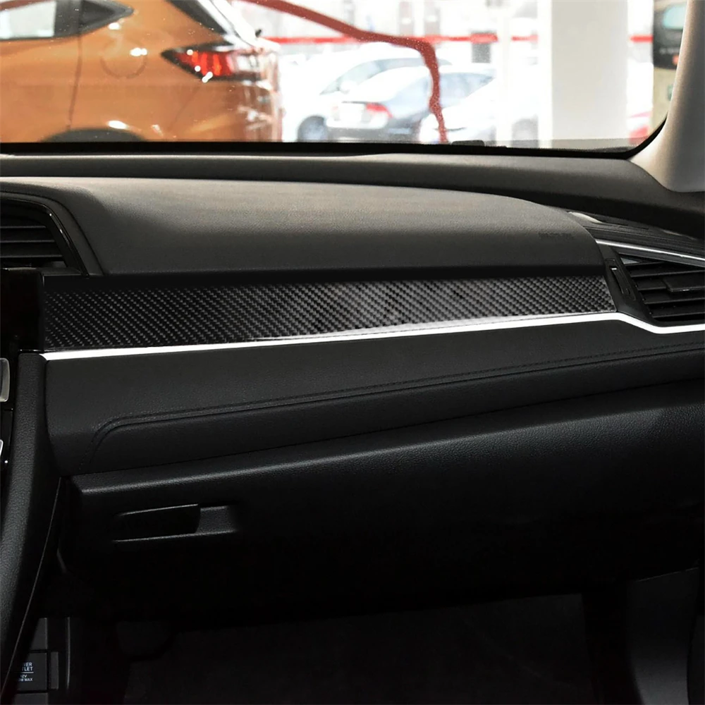 

Interior Decoration Sticker Dashboard Center Control Console Air Vent Warning Light Button Frame Cover Trim for Honda Civic 2016
