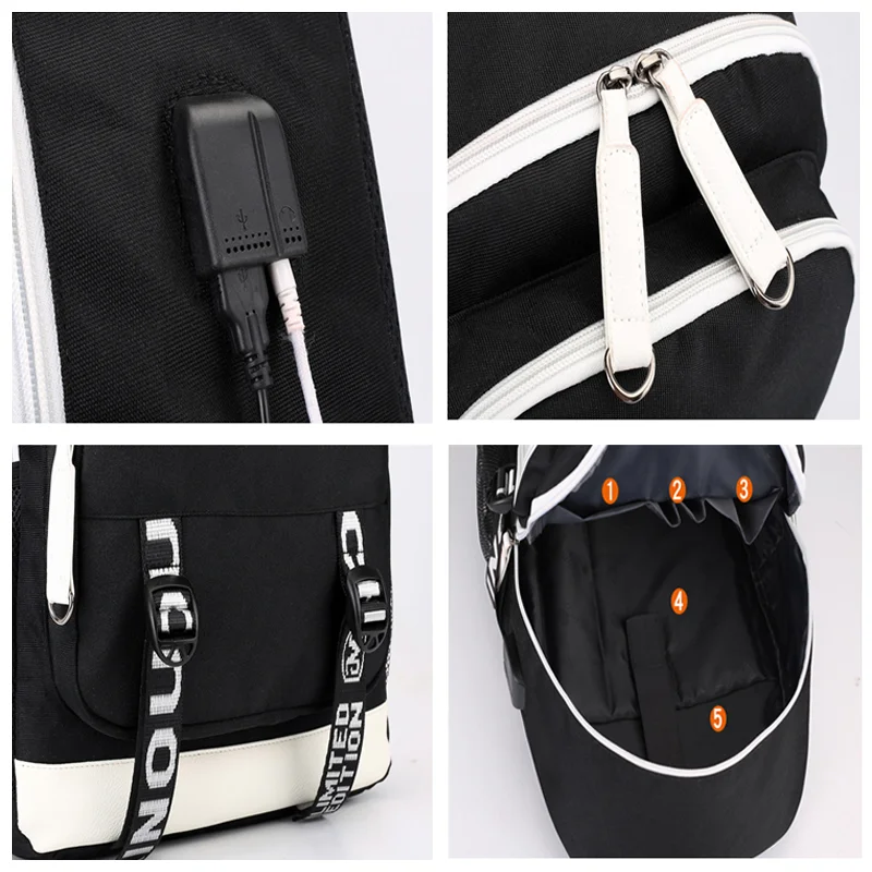 

Naruto Backpack for Boys Girls Student School Bag with Usb Charging Printing Gaara Sasuke Uchiha Laptop Casual Travel Backpack