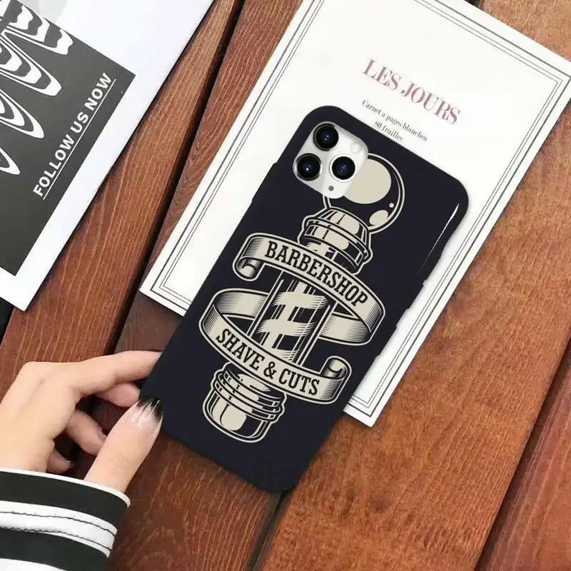 

Barber Shop Hair Stylist Salon Phone Case for iPhone 11 12 pro XS MAX 8 7 6 6S Plus X 5S SE 2020 XR