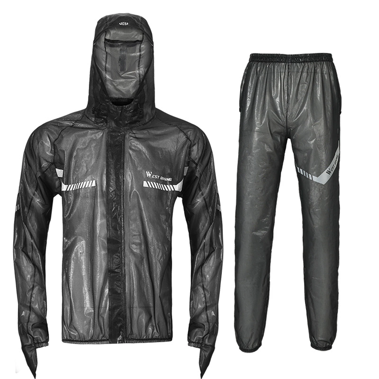 

Motorcycle Raincoat Suit Waterproof Cycling RaincoatRain Pants Foldable Rain Gear With Reflective Strip For Riding Equipment