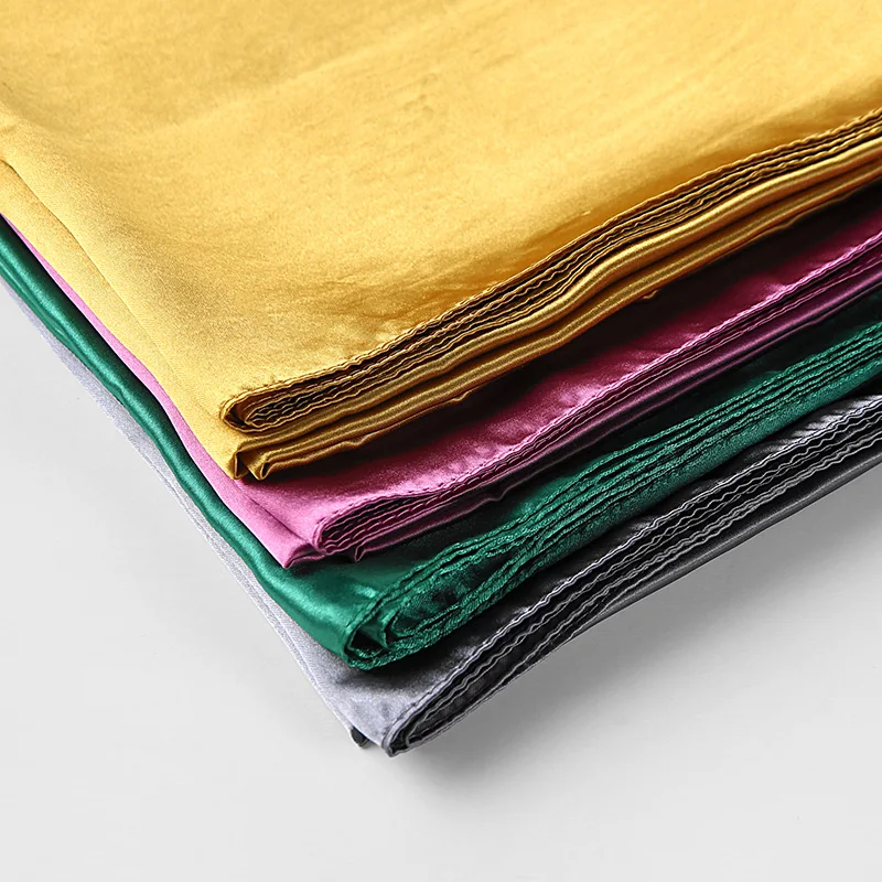 Золотой цвет женский квадратный хиджаб атласный шелковый шарф обертывание Осень