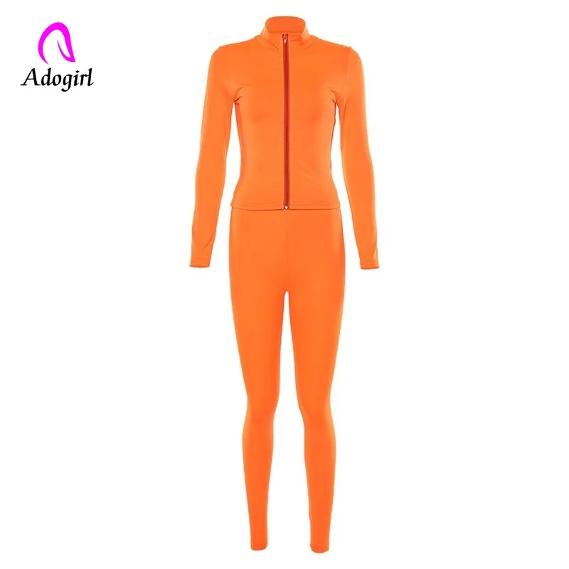 Комплект из двух предметов для фитнеса с неоновыми розовыми топами длинным