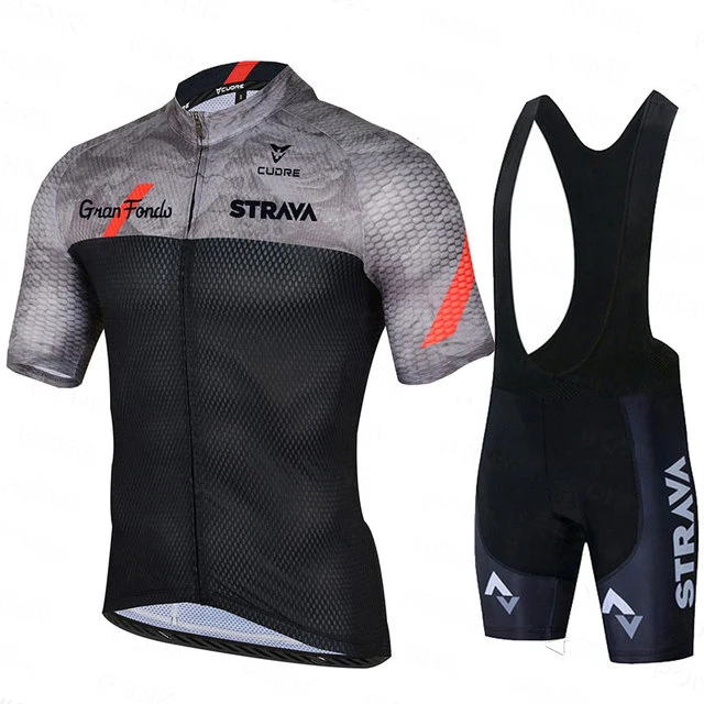 

Велосипедный комплект из джерси 2022 Pro Team STRAVA, летняя велосипедная одежда, велосипедная одежда, мужской комплект для горных видов спорта, вел...