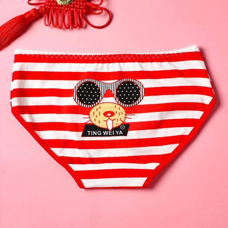 2021 красный Следопыт &quotдетское нижнее белье для девочек с принтом кота шорты