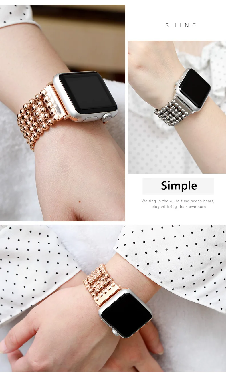 Ремешок из нержавеющей стали для Apple Watch ремешок 44 мм 40 мм iWatch ремешок 42 мм/38 мм Бабочка Пряжка металлический браслет Apple watch 5 4 3 2