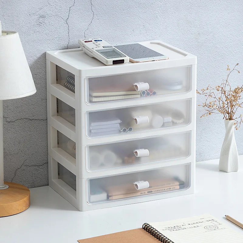 

Desktop Storage Box Transparent Desk Storage Drawer Cosmetics Makeup Organizer Rack Home Office Organizer For Stationery
