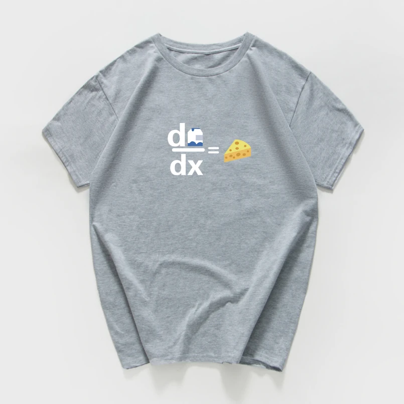 Milk Differential Is Cheese funny t-shirt women Cow Science Math Graphic oversized streetwear aesthetic woman tshirt clothing | Женская