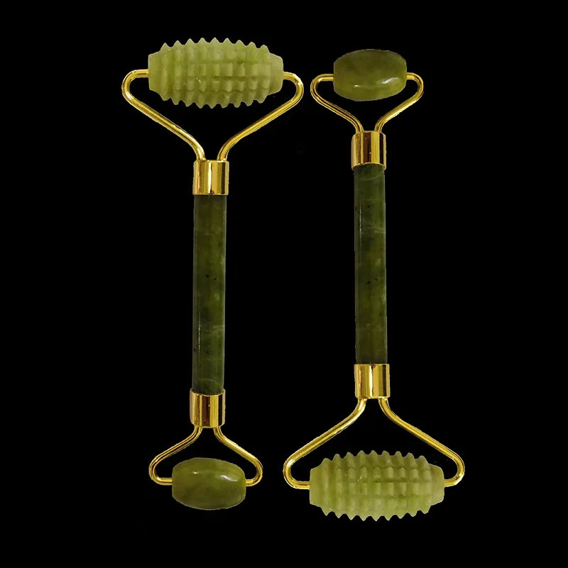 

Высококачественный роликовый лицевой массажный ролик с двойной головкой из нефрита, натуральный нефрит, массажер для подтяжки лица, инстру...