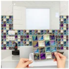 10 шт., водостойкие самоклеящиеся 3D-наклейки на мозаику из хрустальной плитки