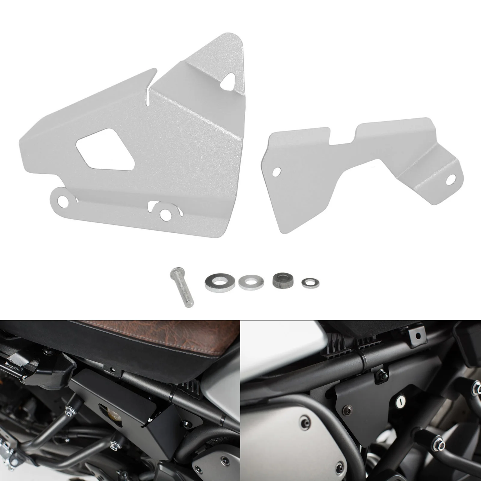 Серебристая боковая панель крышка рамы резервуар тормоза защита комплект для