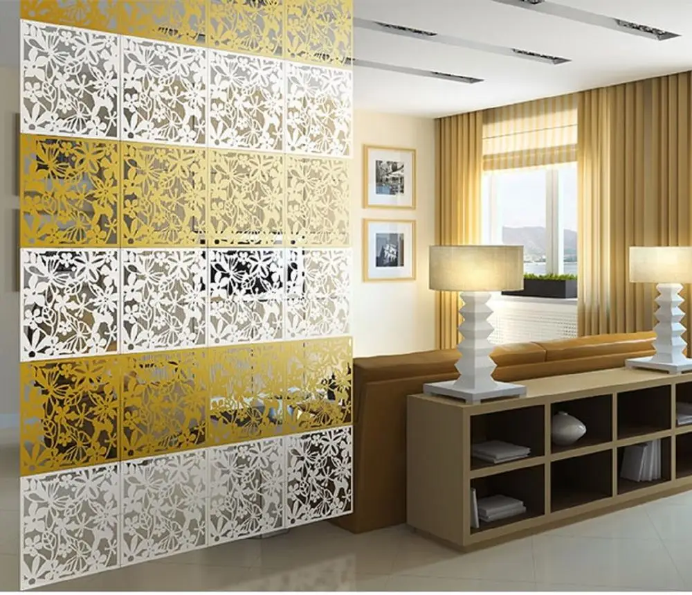 

Hanging folding screen set Fashion partitions Entranceway door TV cutout grilles
