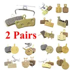 Велосипедные дисковые тормозные колодки, металлические золотые тормозные колодки для горных велосипедов SHIMANO AVID, ZOOM, 2 пары (4 шт.)