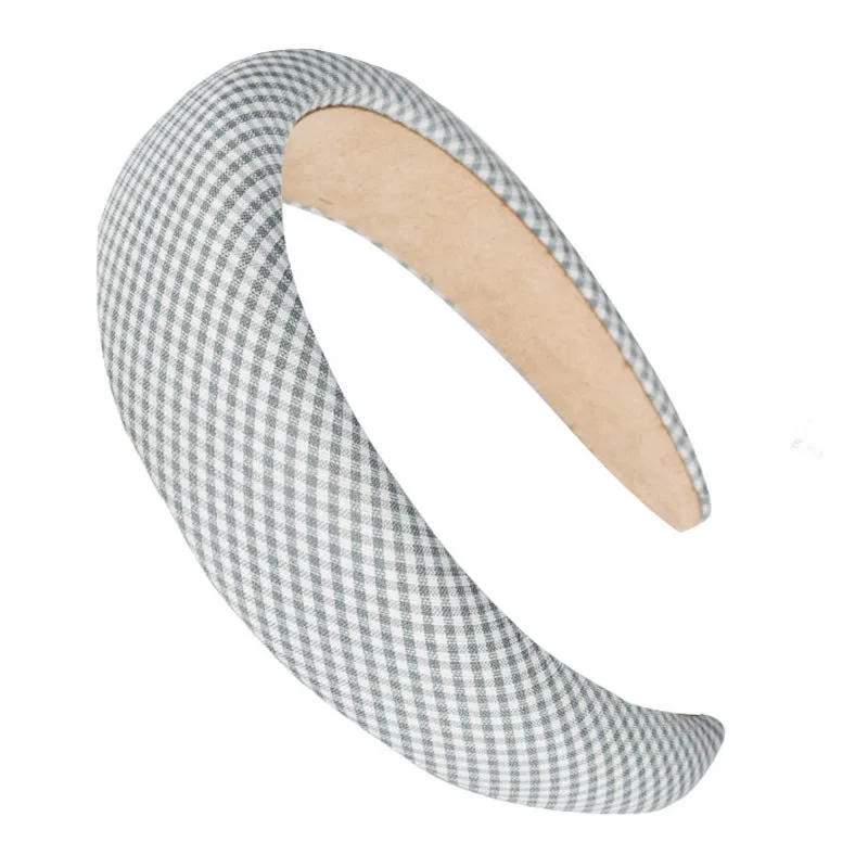 

New Women's sponge check Headband Hair Accessories Headband check print Headband For Women Accessories Fashion Hair Jewelry