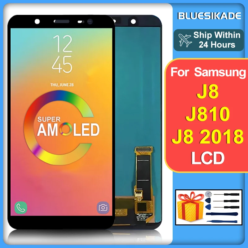 ЖК-дисплей 6 0 дюйма для Samsung Galaxy J8 2018 J810 сенсорный экран дигитайзер SM-J810F запасные