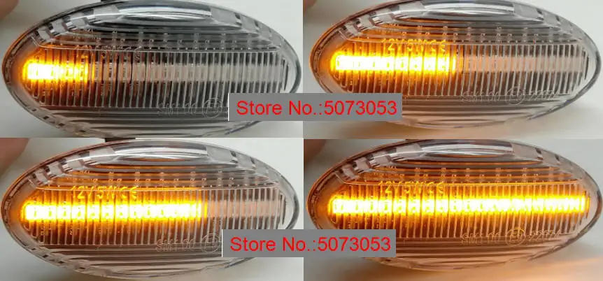 2 шт. дым/прозрачные линзы Led динамический Боковой габаритный фонарь поворота