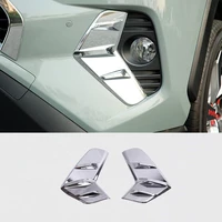 for toyota rav4 rav 4 2019 2020 abs chrome car front fog lampshade cover frame cover trim sticker car styling accessories 2pcs