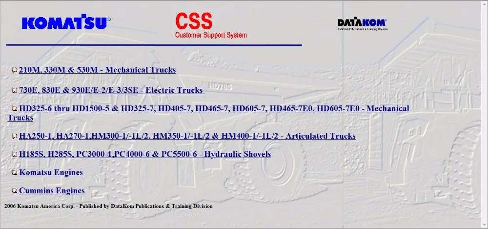 KOMATSU CSS Repair 2008 Полный комплект | Автомобили и мотоциклы