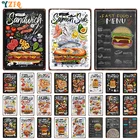 Металлические тарелки для пиццы и торта, украшение для дома и кафе, Подарочный постер