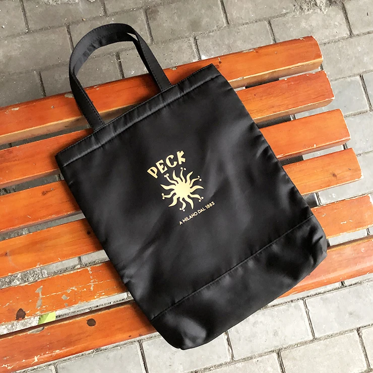 black super big capacity supermarket shopping tote bag portable large draw string closure trolley shop shoulder S10 | Багаж и сумки