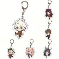 anime keychains dangan ronpa danganronpa v2 keychain accessories pendant monokuma black and white bear cosplay acrylic key ring