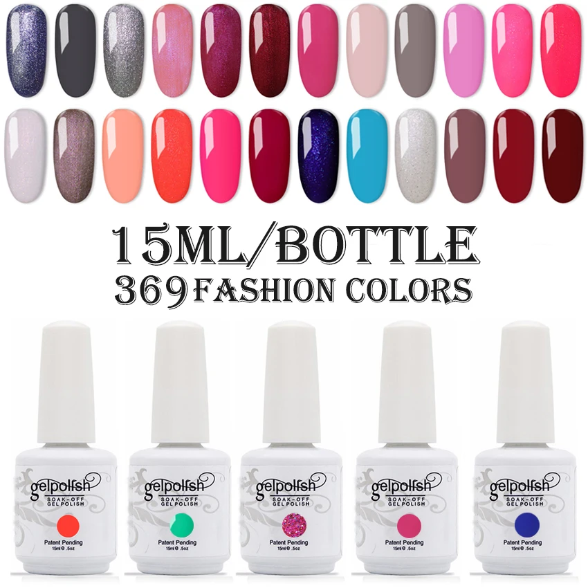 

Kismart 15ml Orange Red Pink Color Series Gellak Design Lacquer Gel Varnishes Salon Gel Nail Polish Nail Art Set Manicure Hybrid