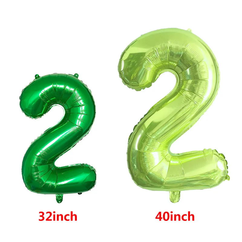 Зеленые фольгированные шары с цифрами 32 40 дюймов 0 1 2 3 4 5 6 7 8 9 гелиевый зеленый шар
