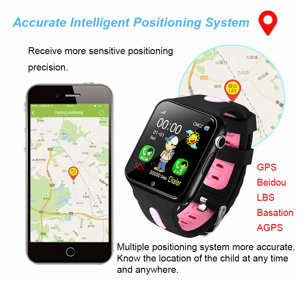 696 V5K Детские Смарт-часы gps водостойкий трекер HD камера SOS отслеживание местоположения вызова монитор Детские умные часы подарок часы