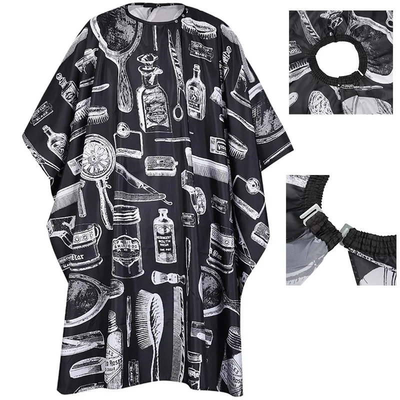 Черный цвет водонепроницаемая нейлоновая накидка для стрижки волос длинный