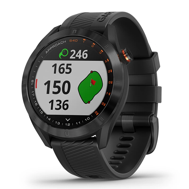 GARMIN Approach S40 и CT10 Bundle Черная Нержавеющая Сталь с черной лентой | Наручные часы