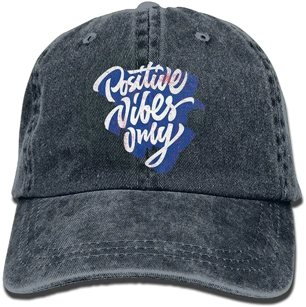 

Positive Vibes Only Casual Denim Hat Trucker Hat