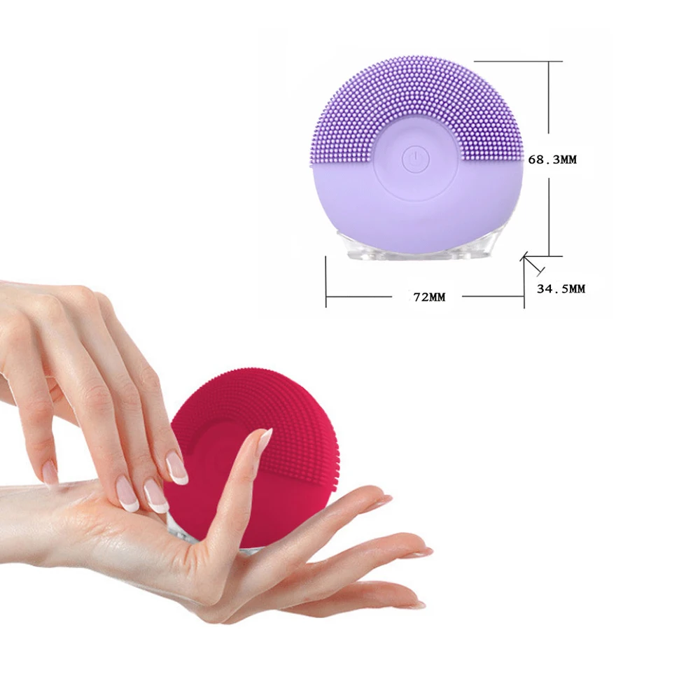 1 шт. Ультразвуковая электрическая мини щетка для очищения кожи лица|Устройство