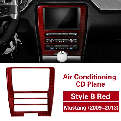 Style B Red TPIC Автомобиль Стайлинг Для Ford Mustang 2009-2013 внутреннее покрытие автомобиля стикер отделка центр управления CD панель украшения авто аксессуары - Название цвета: Style B Red