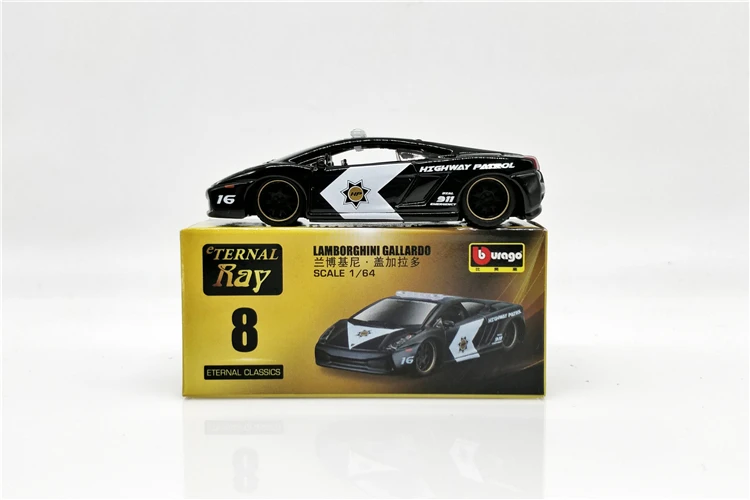 1:64 весы Bburago вечная классика Lamborghini Gallardo полиции мальчик литые игрушки