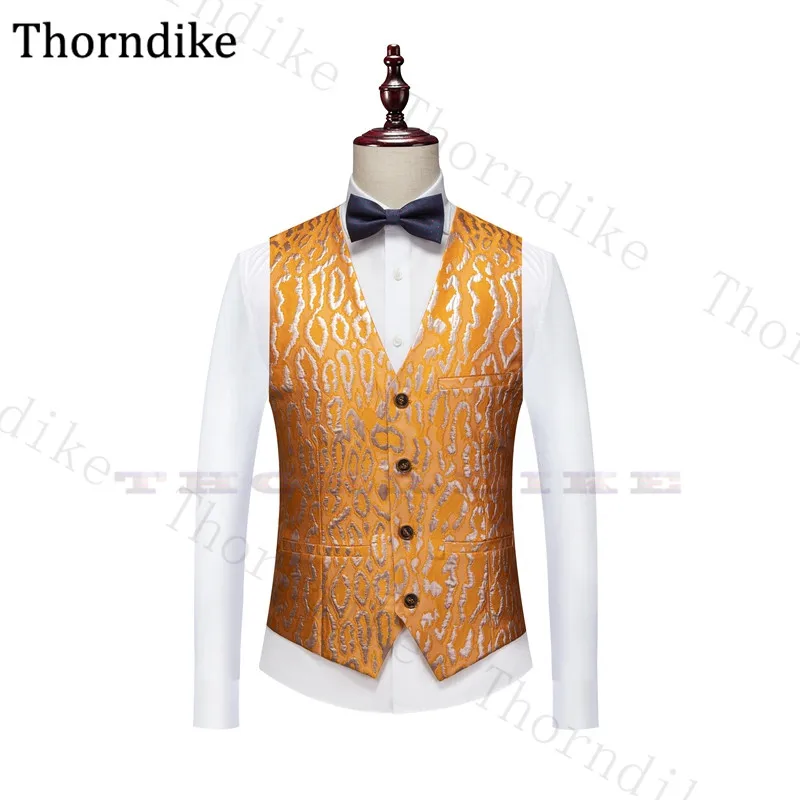 Мужской костюм с леопардовым принтом Thorndike однобортный Свадебный для жениха