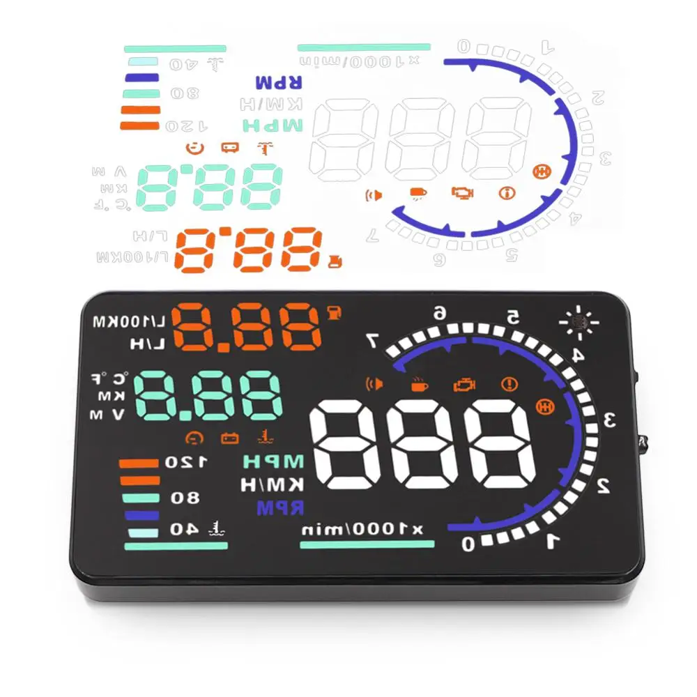 5.5 дюймовый A8 OBD HUD Head Up Display Автомобильный светодиодный лобовое стекло Проектор