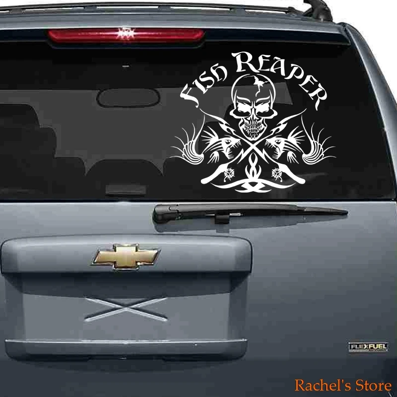 Автомобильная наклейка Fish Reaper с рыбой крышка топливного бака дверное окно